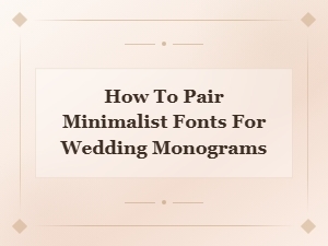 Pairing Minimalist Fonts for Elegant Wedding Monograms